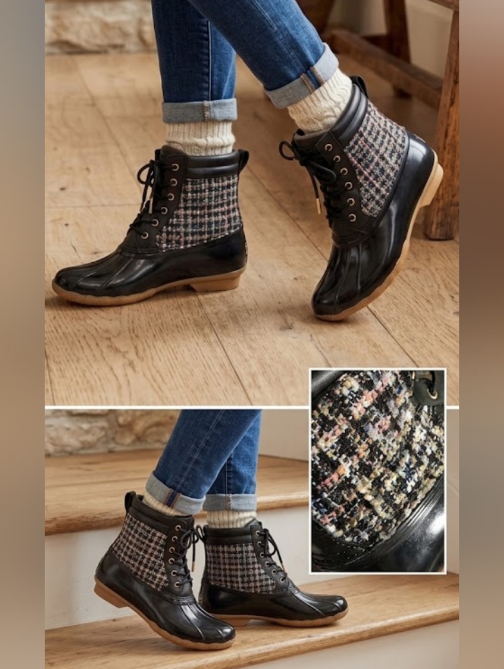 Sam Edelman Duck Boots Size 5M Color Black
